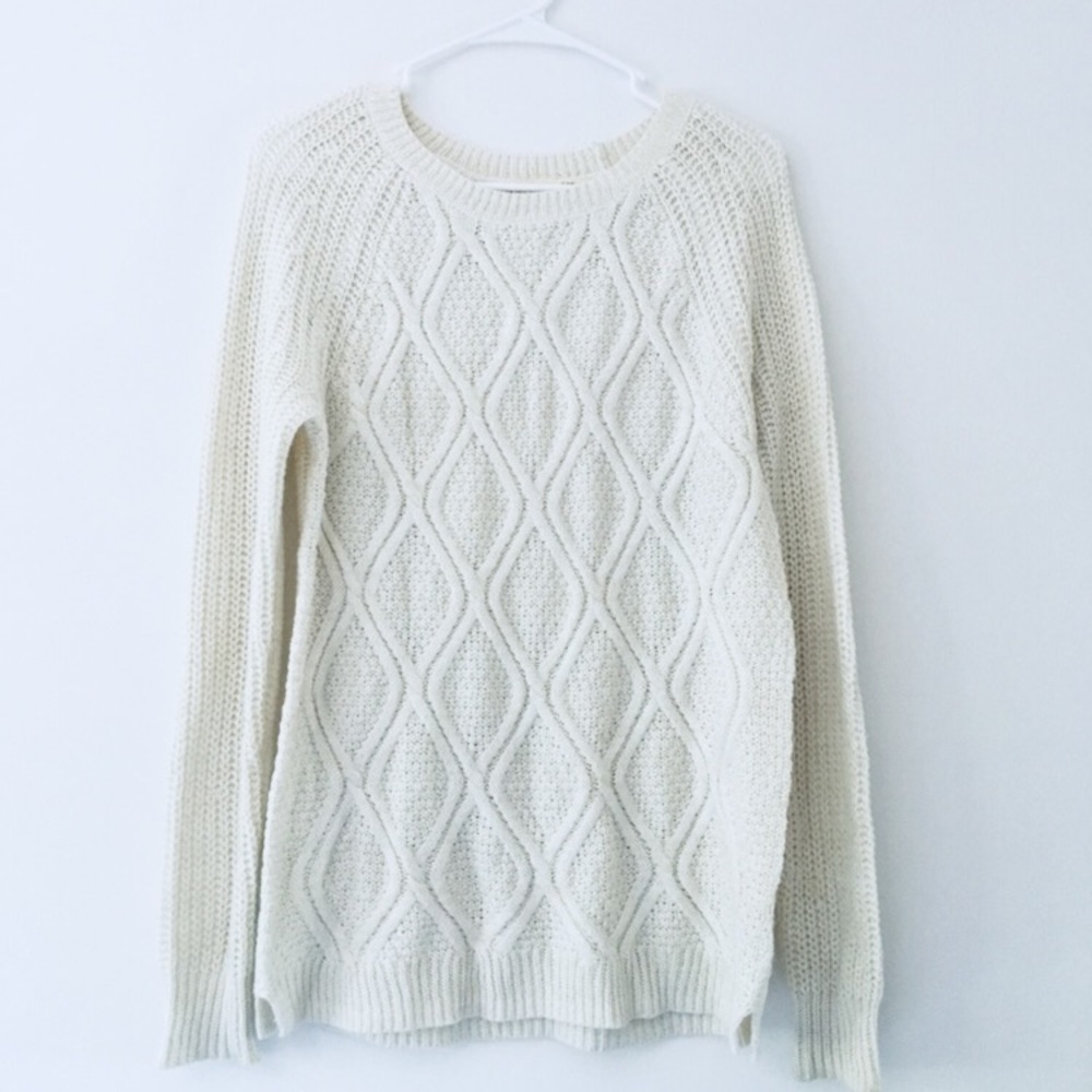 White Knitted Sweater